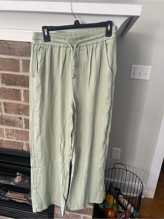 HALARA Pants - HALARA Sage Green Wide-Leg Drawstring Trousers